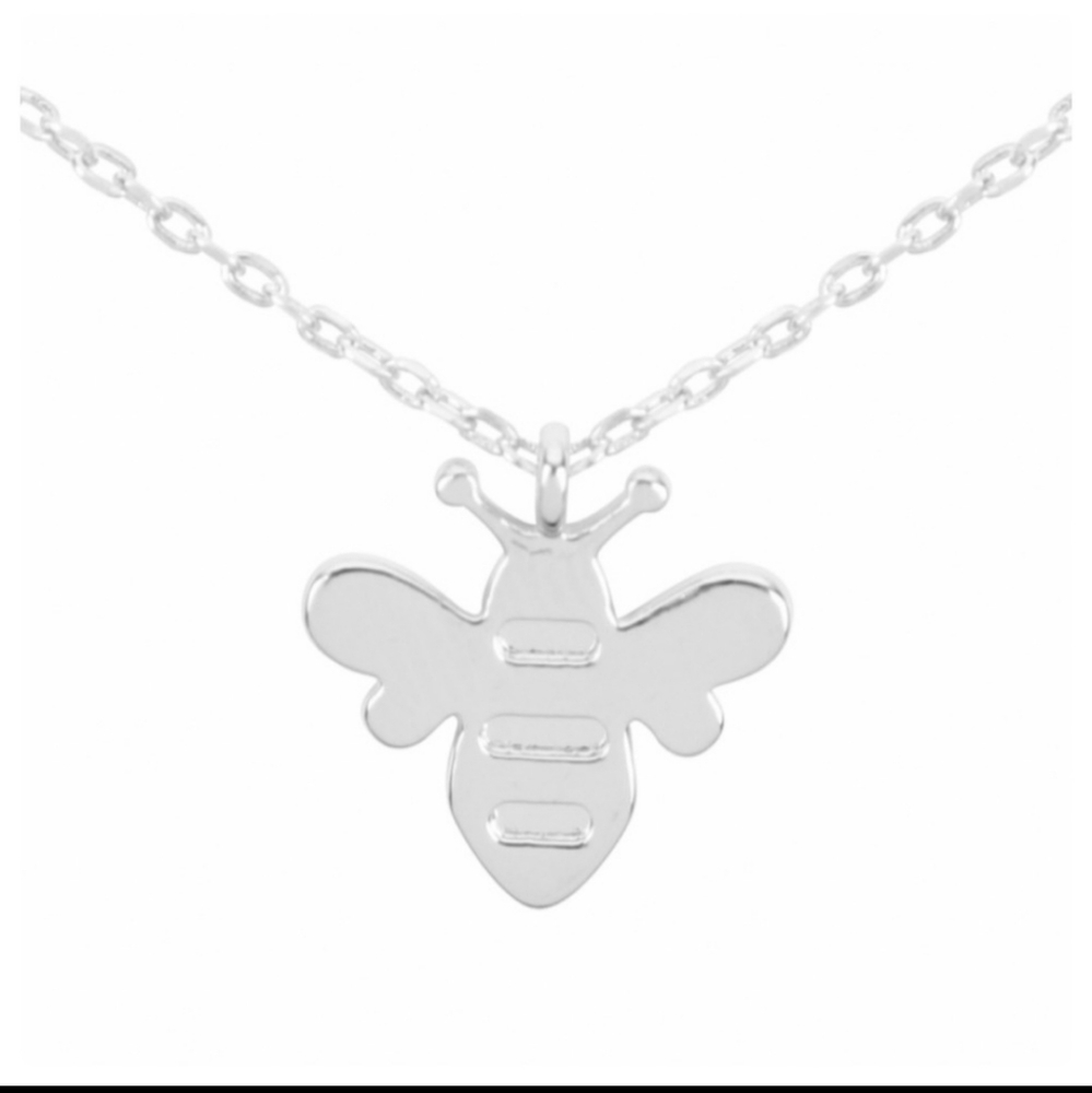 Silver Bumble bee necklace